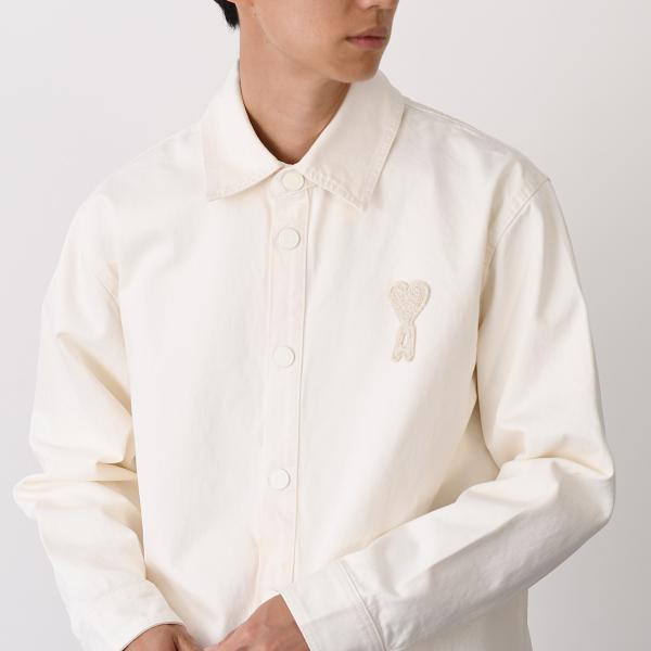AMI PARIS Ami De Coeur カラーコットンツイル オーバーシャツ