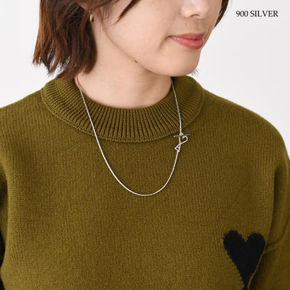 AMI PARIS AMI DE COEUR 2 IN 1 チェーンネックレス