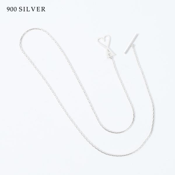 AMI PARIS AMI DE COEUR 2 IN 1 チェーンネックレス