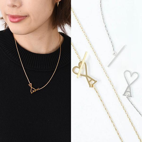 AMI PARIS AMI DE COEUR 2 IN 1 チェーンネックレス