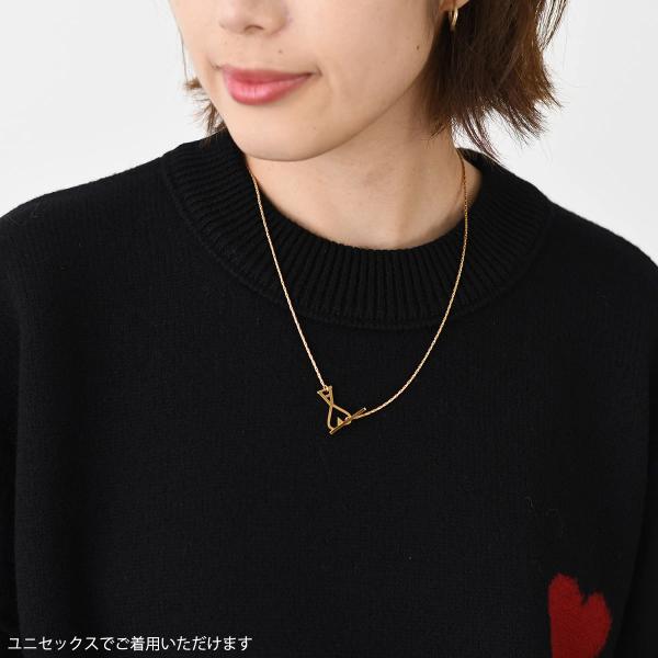 AMI PARIS AMI DE COEUR 2 IN 1 チェーンネックレス