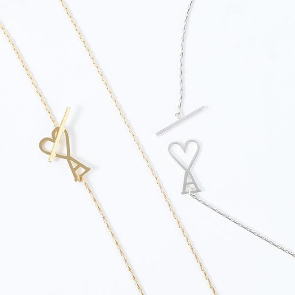 AMI PARIS AMI DE COEUR 2 IN 1 チェーンネックレス
