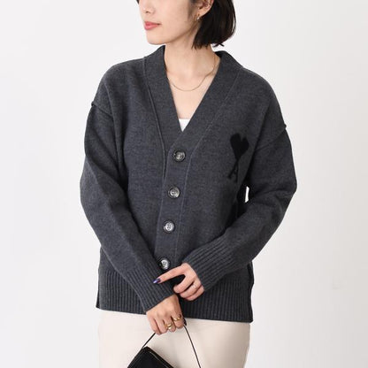 Ami De Coeur メリノウールフェルトニット カーディガン