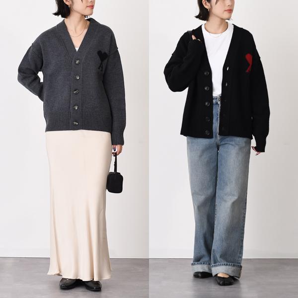 Ami De Coeur メリノウールフェルトニット カーディガン