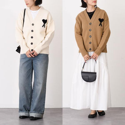 Ami De Coeur メリノウールフェルトニット カーディガン