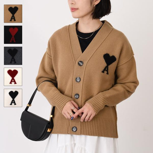 Ami De Coeur メリノウールフェルトニット カーディガン