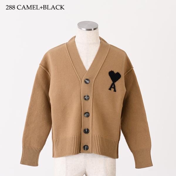 AMI PARIS AMI DE COEUR アミパリス Ami De Coeur メリノウールフェルトニット カーディガン