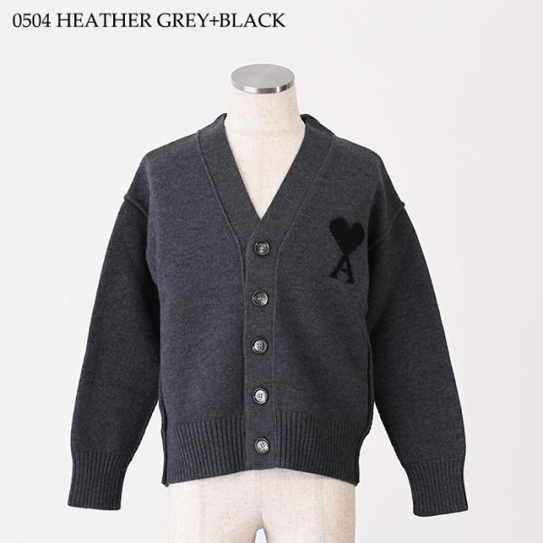 AMI PARIS AMI DE COEUR アミパリス Ami De Coeur メリノウールフェルトニット カーディガン