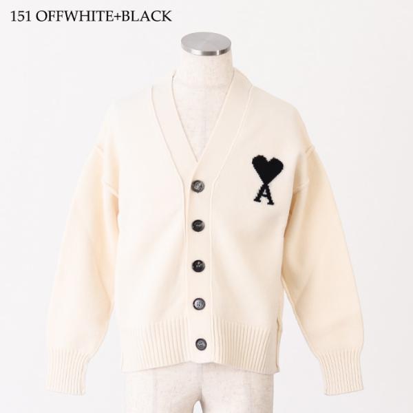 AMI PARIS AMI DE COEUR アミパリス Ami De Coeur メリノウールフェルトニット カーディガン