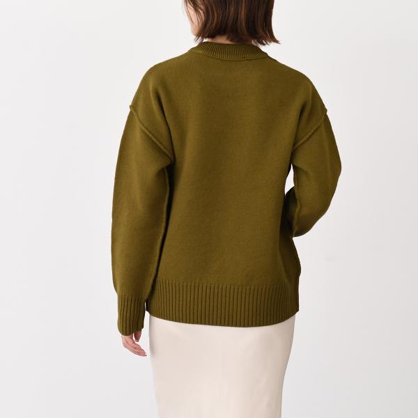 AMI PARIS AMI DE COEUR アミパリス Ami De Coeur クルーネック メリノウールフェルトニット セーター