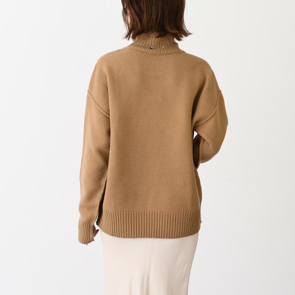 Ami De Coeur ファネルネック メリノウールフェルトニット セーター