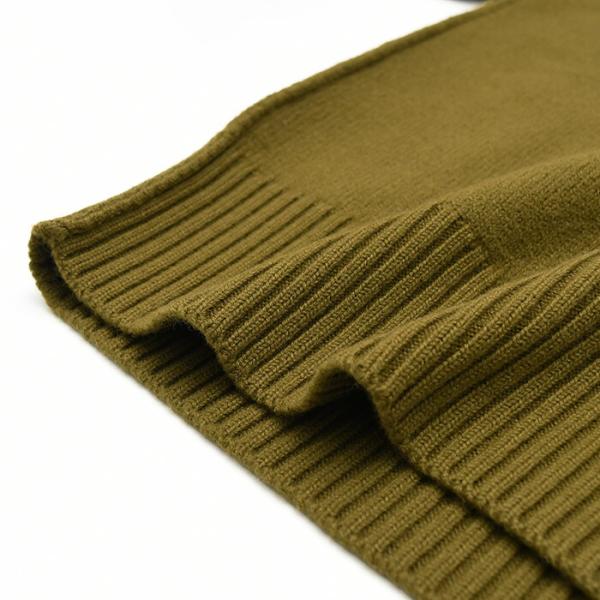 Ami De Coeur ファネルネック メリノウールフェルトニット セーター