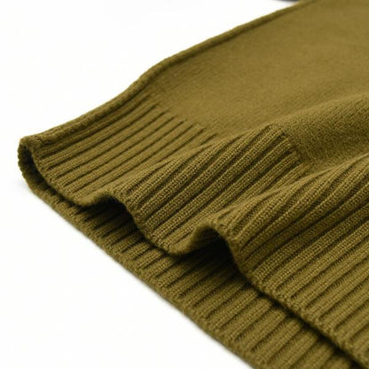 Ami De Coeur ファネルネック メリノウールフェルトニット セーター