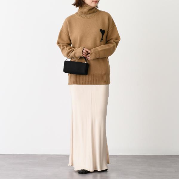 Ami De Coeur ファネルネック メリノウールフェルトニット セーター