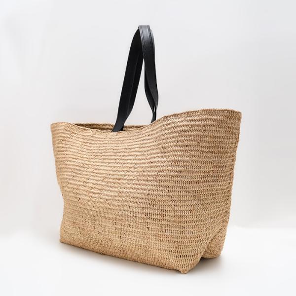 AMI PARIS AMI DE COEUR アミパリス AMI PARIS  ナチュラルラフィア トートバッグ
