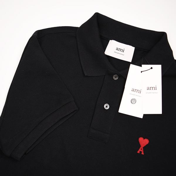 AMI ALEXANDRE MATTIUSSI ORGANIC COTTON PIQUE POLO SHIRT 