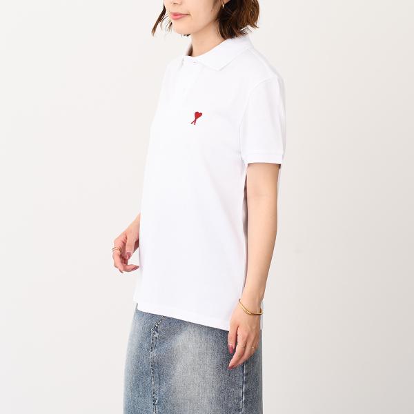 AMI ALEXANDRE MATTIUSSI ORGANIC COTTON PIQUE POLO SHIRT 
