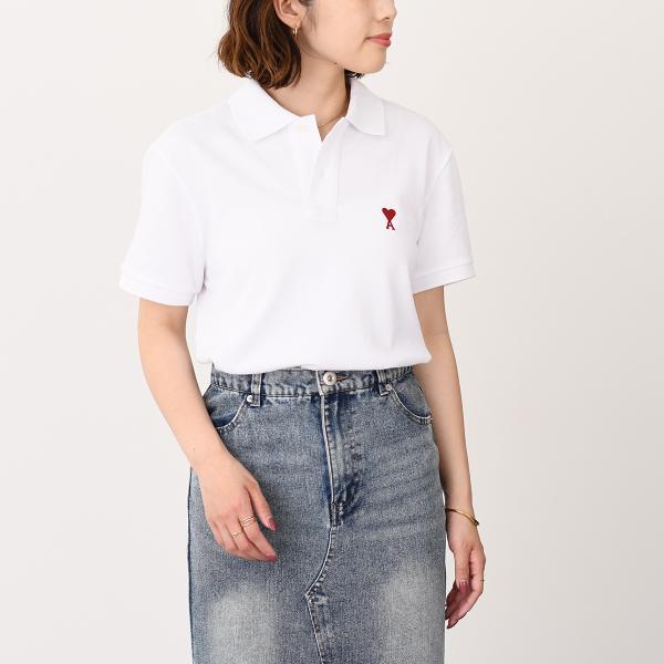 AMI ALEXANDRE MATTIUSSI ORGANIC COTTON PIQUE POLO SHIRT 