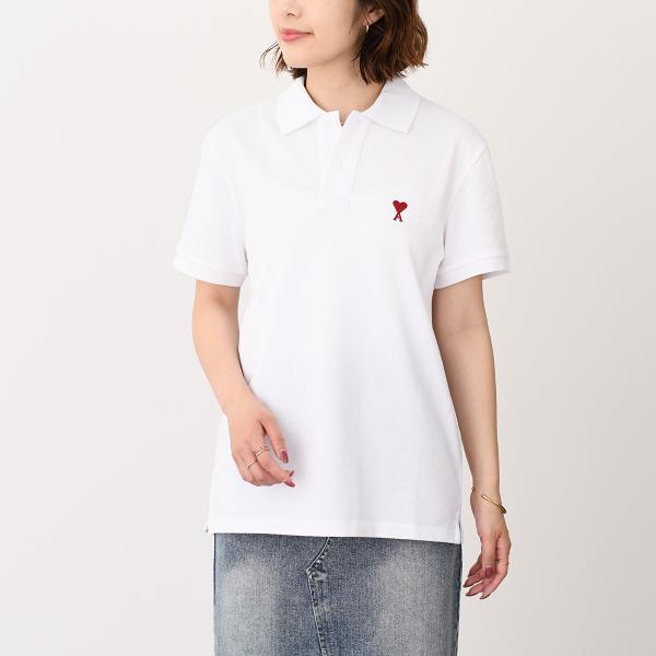 AMI ALEXANDRE MATTIUSSI ORGANIC COTTON PIQUE POLO SHIRT 