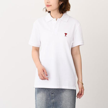 AMI ALEXANDRE MATTIUSSI ORGANIC COTTON PIQUE POLO SHIRT 