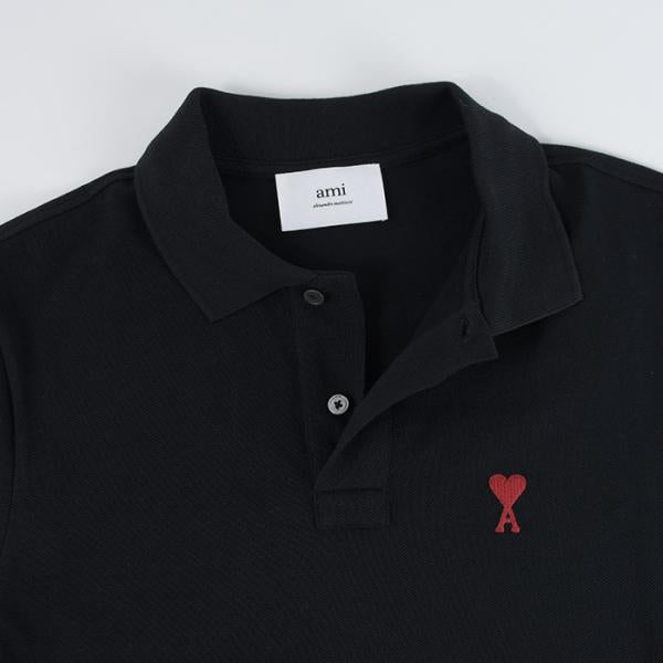 AMI ALEXANDRE MATTIUSSI ORGANIC COTTON PIQUE POLO SHIRT 