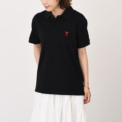 AMI ALEXANDRE MATTIUSSI ORGANIC COTTON PIQUE POLO SHIRT 