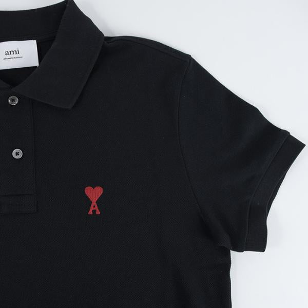 AMI ALEXANDRE MATTIUSSI ORGANIC COTTON PIQUE POLO SHIRT 