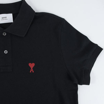 AMI ALEXANDRE MATTIUSSI ORGANIC COTTON PIQUE POLO SHIRT 
