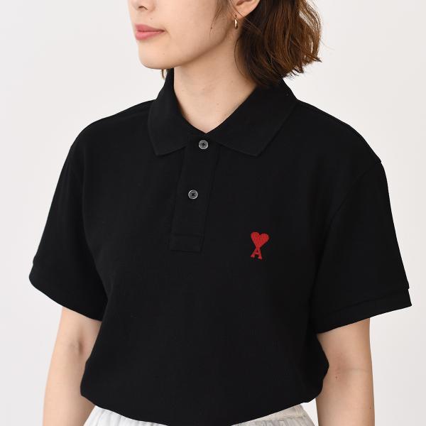 AMI ALEXANDRE MATTIUSSI ORGANIC COTTON PIQUE POLO SHIRT 