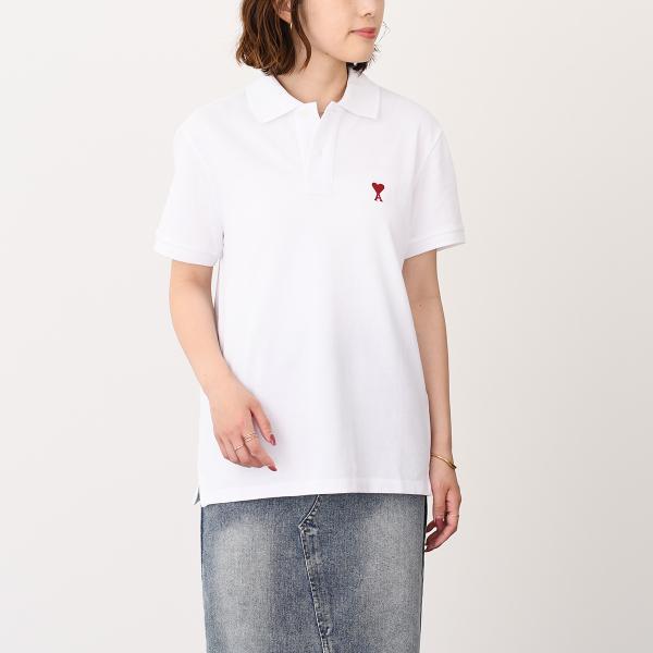 AMI ALEXANDRE MATTIUSSI ORGANIC COTTON PIQUE POLO SHIRT 