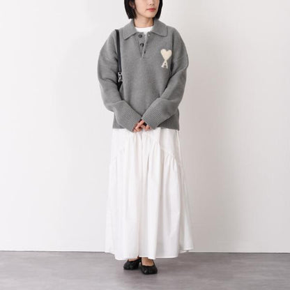 AMI PARIS AMI DE COEUR アルパカニット ポロ