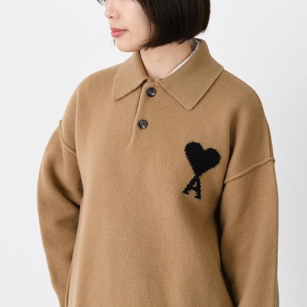 AMI PARIS Ami De Coeur ニット ポロ