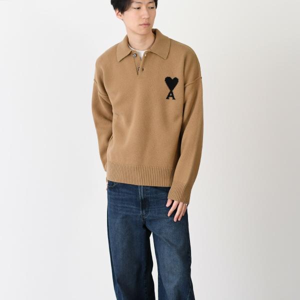 AMI PARIS Ami De Coeur ニット ポロ