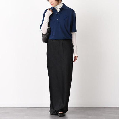 AMI PARIS Ami De Coeur スーパーライト コットンピケ ニットパッチ ショートスリーブ ポロシャツ