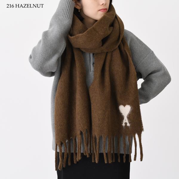 Ami De Coeur アルパカ ピュアウール ポリアミドブレンド オーバーサイズ スカーフ