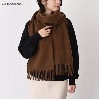 AMI PARIS AMI DE COEUR エンボス スカーフ