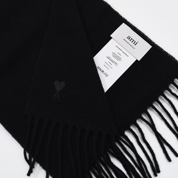 AMI PARIS AMI DE COEUR アミパリス Ami De Coeur ウール フリンジ クラシック スカーフ