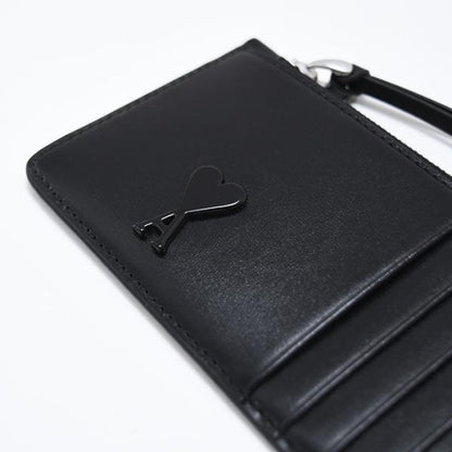 AMI PARIS パルメラートレザー ジップ カードホルダー