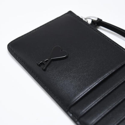 AMI PARIS パルメラートレザー ジップ カードホルダー