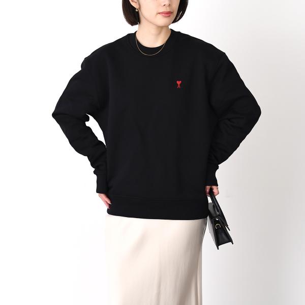 AMI PARIS Ami de Coeur Loopback Organic Cotton Fleece Sweatshirt 
