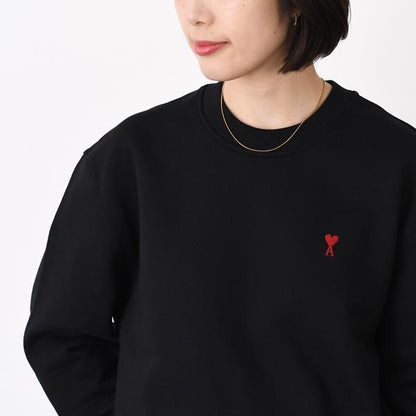 AMI PARIS Ami de Coeur Loopback Organic Cotton Fleece Sweatshirt 