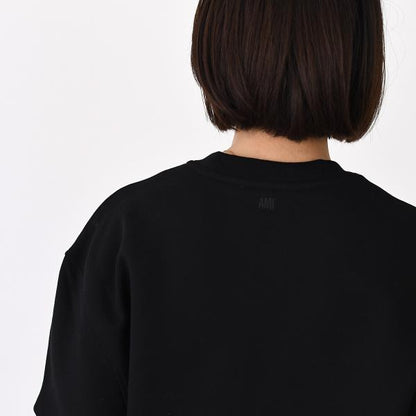 AMI PARIS Ami de Coeur Loopback Organic Cotton Fleece Sweatshirt 