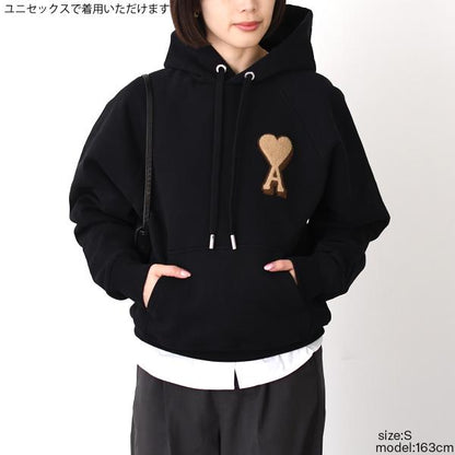 AMI PARIS AMI DE COEUR 코튼 플리스 파커 