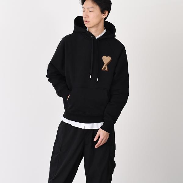 AMI PARIS AMI DE COEUR 코튼 플리스 파커 