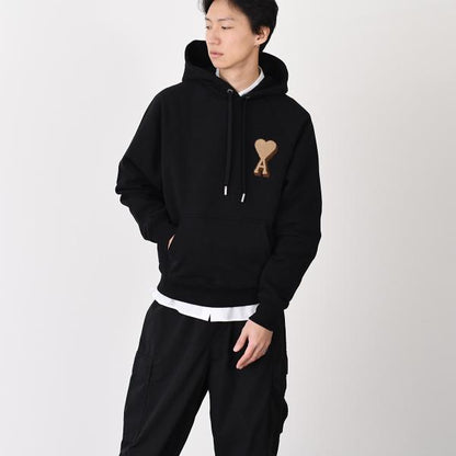 AMI PARIS AMI DE COEUR 코튼 플리스 파커 