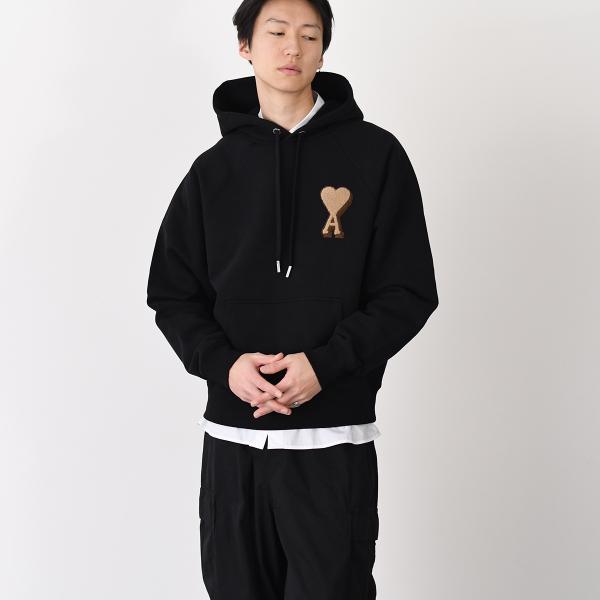 AMI PARIS AMI DE COEUR 코튼 플리스 파커 