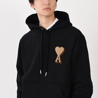 AMI PARIS AMI DE COEUR 코튼 플리스 파커 