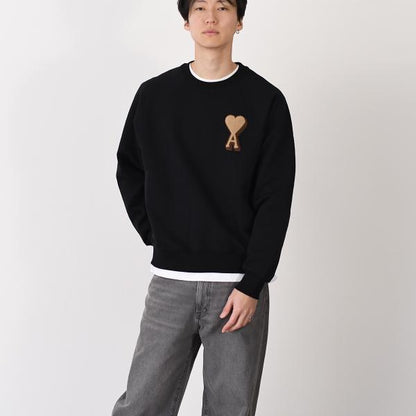 AMI PARIS AMI DE COEUR 코튼 플리스 스웨트셔츠 