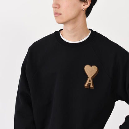 AMI PARIS AMI DE COEUR 코튼 플리스 스웨트셔츠 