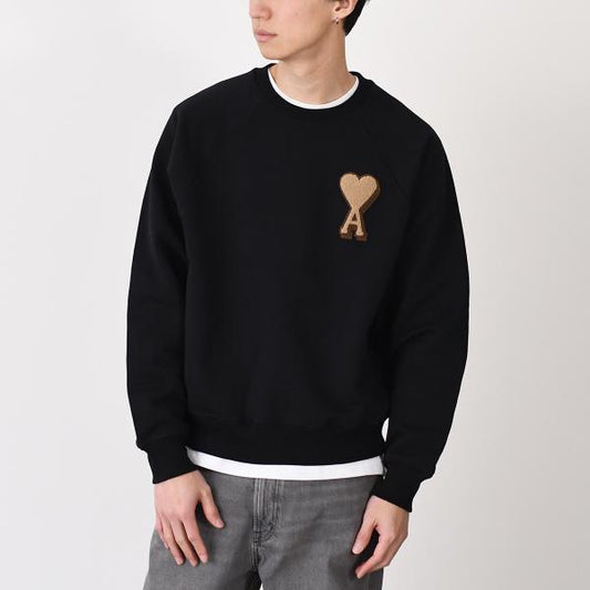 AMI PARIS AMI DE COEUR cotton fleece sweatshirt 